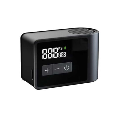 Front view of the BL03 electric bicycle pump and controls