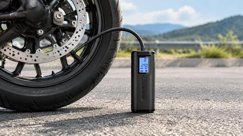 Emergency Power Bank Charging Architecture and Status Display Diagonal inflator view highlighting emergency battery bank capability